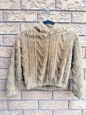 4/$25 • SHEIN Fleece Sherpa Hooded Pullover Sweater